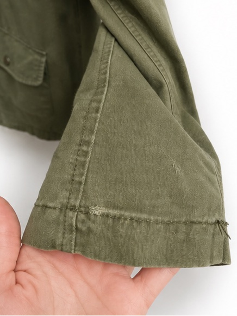 Mine Olive Green Utility Anorak Jacket Plaid Lined Hood Women’s Large - Picture 7 of 7